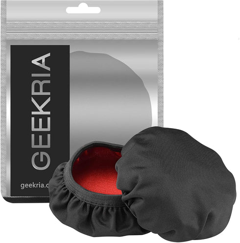 Geekria 2 Pairs Flex Fabric Headphones Ear Covers, Washable & Stretchable Sanitary Protectors for Over-Ear Headset,