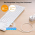 SANWA Multi Device Bluetooth Keyboard with Touchpad, Rechargeable Keypad for Laptop, Desktop, iPad/iPhone, Compatible