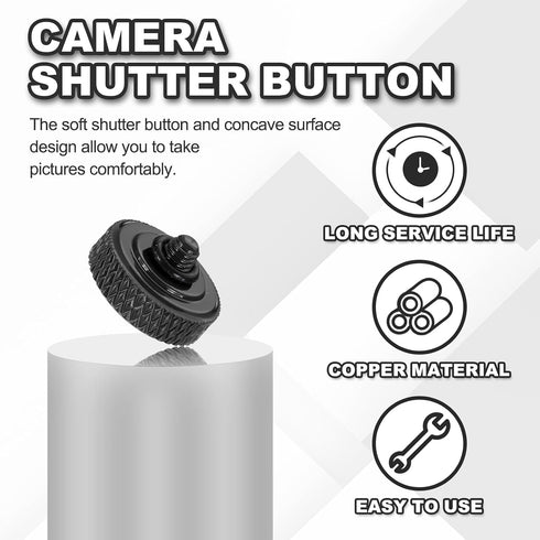 4 Pack 12mm PATIKIL Camera Shutter Button, Concave Surface Shutter Release Buttons Pure Copper Camera Button for Nikon
