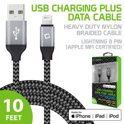 Cellet iPhone Charger Cable - Lightning Charging Cord Compatible for Apple iPhone 14 Pro Max Plus and More