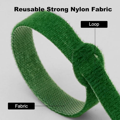 150PCS Cable Ties, 4+6+8+10 Inch Reusable Cable Management, Adjustable Cord Organizer, Microfiber Cloth Hook and Loop