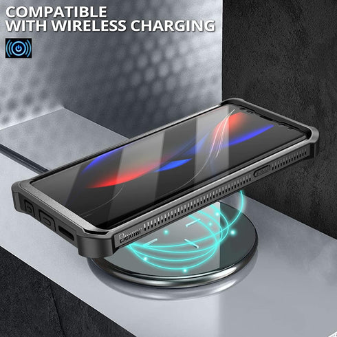 Dexnor Case for Samsung Galaxy S9+ Plus, Built-in Screen Protector and Kickstand, Heavy Duty Shockproof Protective Cover