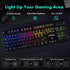 RGB Gaming Keyboard and Breathing Mouse Combo, Adjutable Breathing Backlit Mechanical Feeling Keyboard with 4 Colors 4800DPI Backlight Mouse for PC Laptop Computer Game and Work