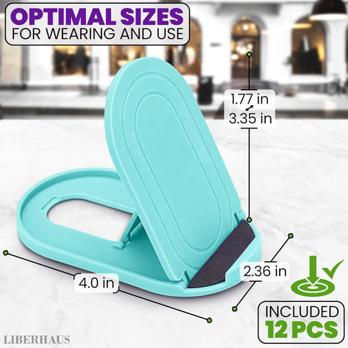 LIBERHAUS 12 Pack, 47.9" Pcs Cell Phone Stand for Desk Stable Cell Phone Holder Bulk Adjustable Design with Silicone
