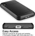 Vofolen Case for iPhone Xs Max, Black Wallet Card Holder Sliding Cover, Dual Layer Protective Hard Shell Armor Case