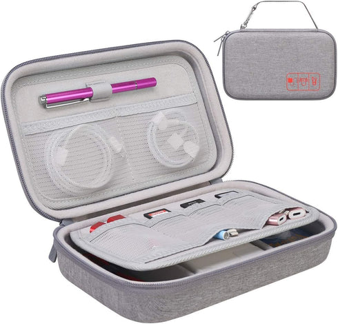 Canboc Hard Travel Electronic Organizer Case for MacBook Power Adapter Charger, Cable,