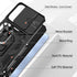 Samsung Galaxy A25 5G Case with Slide Camera Cover & Screen Protector*2, 360° Rotating Ring Kickstand, Military Grade