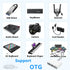 Multi Lightning + USB C to USB Adapter, 3 in 1 USB OTG Adapter + 3.5mm Audio Headphone Jack + Fast Charging Port for