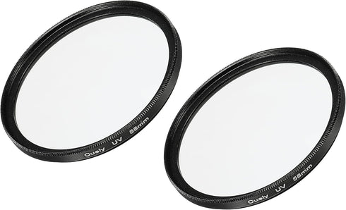 MECCANIXITY 58mm Slim Frame UV Lens Filters, Multi-Coated Protective Lenses, Pack of 2 for Camera Photography