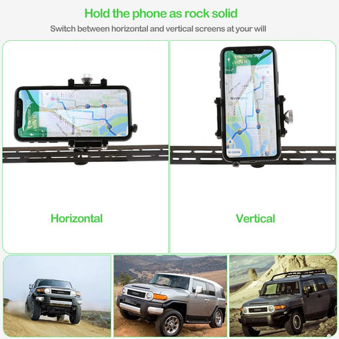 Fit for Toyota FJ Cruiser 2007-2021 - Multifunctional Car Phone Mount, Dash Panel Track Holder for Dashboard Air Vent