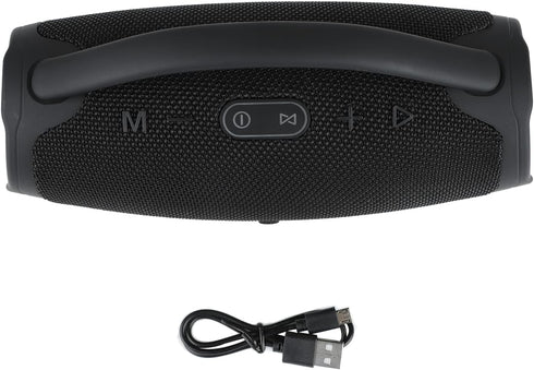 Portable Bluetooth 5.0 Speakers, RGB 360 Degree Surround Sound Loud Speaker, Long Battery Life, Outdoor Wireless (Black)