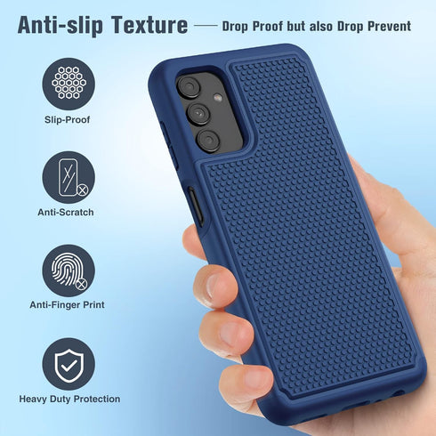 BNIUT Dual Layer Protective Case for Samsung Galaxy A13 5G, Rugged Shockproof Cover with Non Slip Textured Back