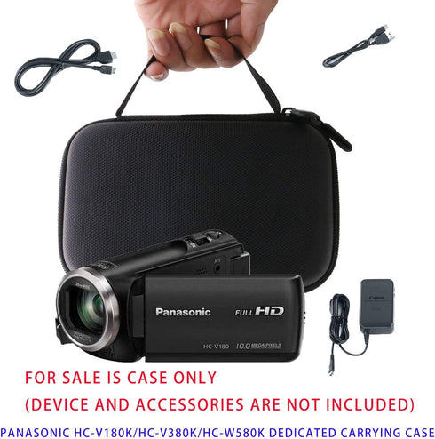 waiyu Hard Carrying Case for Panasonic Full HD Video Camera, Camcorder HC-V180K/HC-V380K/HC-W580K