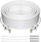 Adoreen Cat 6 Ethernet Cable 40 Ft, White Outdoor & Indoor Snagless Round RJ45 Network Cable for Fast Gaming & Internet