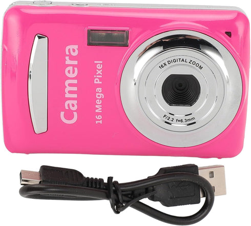 GOWENIC 16X 16MP 1080P 2.4 Inch Digital CCD Camera Zoom, Auto Focus, Screen with Screw Hole, Portable Travel Camera