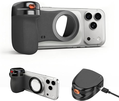 imgrose Magnetic Phone Camera Grip, Shutter Grip Handle Holder for iPhone/Android with Detachable Wireless Shutter