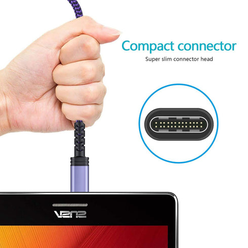 C Charger Cable Fast Charging Phone Android Power Cord 4Pack for Samsung Galaxy S24+ S23 Ultra S22 Plus Note 21/20 Ultra, S21+/S20 Plus/S21 S20 FE/S10 Plus/S9 A11/A21/A51/A71 Google Pixel 5 4A XL