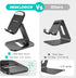 Cell Phone Stand for Desk, Adjustable Portable Foldable Holder Cradle Dock, Compatible with iPhone 15 14 13 Pro Max Mini