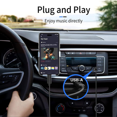iPhone 15 Car Carplay Cable, USB A to USB C for iPhone 15, 15 Pro Max, iPad 10th Gen, 3.3ft Black Charger Cord