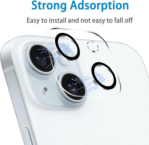 Tempered Glass Camera Lens Protector for iPhone 15 (6.1") & iPhone 15 Plus (6.7") - 3 Pack, Ultra HD, 9H Hardness, Easy