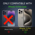 iPhone 15 Pro Kickstand Case with Slide Camera Cover & 360° Ring Stand, plus 2 Tempered Glass Screen Protectors, Black.