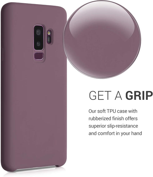 kwmobile TPU Silicone Case Compatible with Samsung Galaxy S9 Plus - Soft Finish Phone Cover in Grape Purple