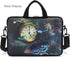 RICHEN 10 inch Messenger Bag Carrying Case Sleeve with Handle Accessory Pocket Fits 7 to 10-Inch Laptops/Notebook/Kids tablet (7-10.2 inch, Clock & Butterfly) by RICHEN