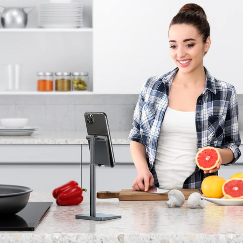 OMOTON Air/17 11 S20 S10 S9 S8 (3.5-7.0-Inch), Cell Phone Stand, Adjustable Angle Height Desk Phone Dock Holder