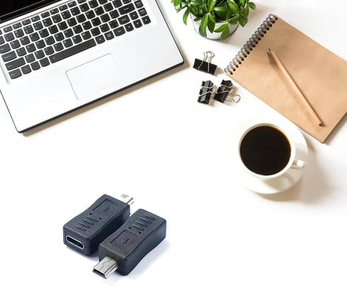 Tuygn 5Pin 5Pin MP3 USB C to USB Converter Type-C Female to USB Male Adapter for Digital Camera Player Portable