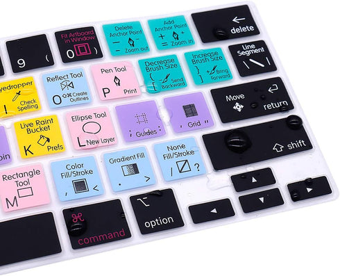 Illustrator AI Silicone Keyboard Cover Skin for MacBook Pro 16 inch A2141 2019 2020, Pro 13.3 inch A2338 M1/A2251/A2289