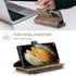 UEEBAI Wallet Case for Samsung Galaxy S21 Ultra 5G, Handmade PU Leather with Card Slots, Vintage Brown