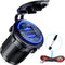 Kewig Quick Charge 3.0 Dual USB Charger Socket, Waterproof 36W, Fast Charge with Touch Switch & Blue LED DIY Kit