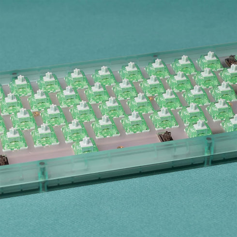kutethy Gateron Cap Anniversary Keyboard Switches, 5 Pins Blue Green Pre-lubed for Gaming MX Mechanical Keyboard (36