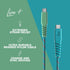 Skullcandy Line+ Braided USB C Charger Cable, 60W USB C to USB C with Fast Charging for iPad/Mini/Pro/Air, Macbook Pro,