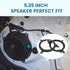5.25"-6.5" Front Door Speaker Adapter Bracket for 1995-2016 Chrysler/Dodge/Jeep, 2PCS Solid Plastic Aftermarket Speaker