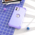 IDweel Hybrid 3 in 1 Shockproof Heavy Duty Case for iPhone 11 with Tempered Glass Screen Protector, Purple