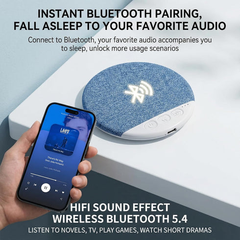 Chowye Under Pillow Speaker for Sleeping, Ultra-Thin Wireless Bluetooth Pillow Speaker with Timer, Mini Stereo Bass