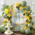 LFoveYuamer 7.2 Ft Arch Backdrop Cover, Yellow Sage Green Grey Decorative Wedding Arch Covers Spandex Fitted, Modern
