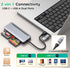 Rytaki Pro 6-in-1, 3.0 6 5Gbps 17-15 CFast Card Reader USB Multi Card Reader for CFast/CF/SD/TF/XD/MS, Simultaneous