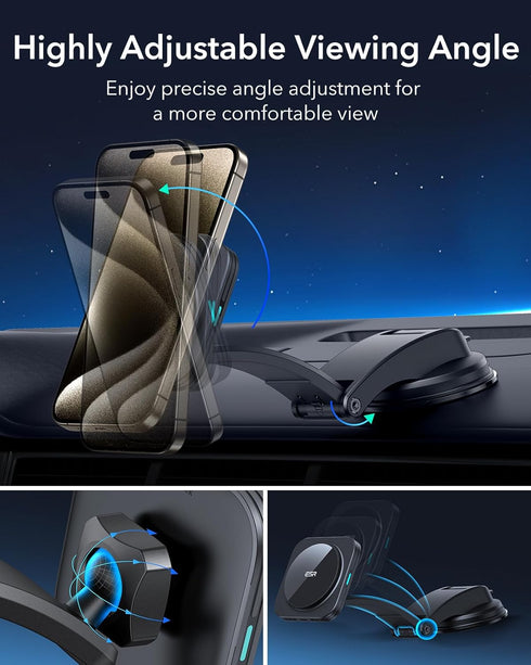 ESR for MagSafe Car Mount Charger (HaloLock), Dashboard Magnetic Wireless Charger Mount, Compatible with iPhone