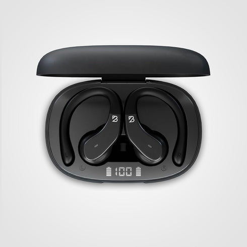 Runner 40 Secure-Fit Wireless Earbuds for Small Ears, Bluetooth Earbuds for Running, Deep Bass Wrap Around Earbuds with
