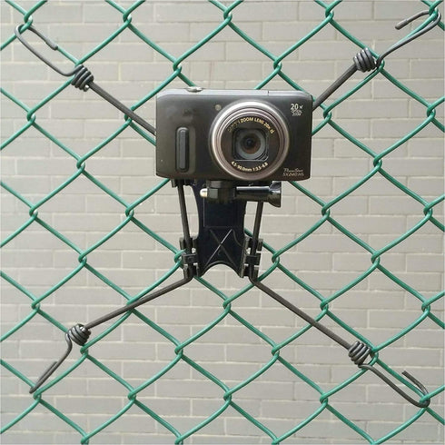 Universal Action Camera Backstop Chain Link Fence Mount for Action Camera, Digital Camera, Smartphone for Outdoor Sports