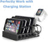 Short Cables for Charging Station, COSOOS 4 Pack Short USB Cords Include 2 lPhone Cables, 1 USB Type C Cable and 1 Micro USB Cable Compatible with iPhone, Android, Samsung, Charging Station