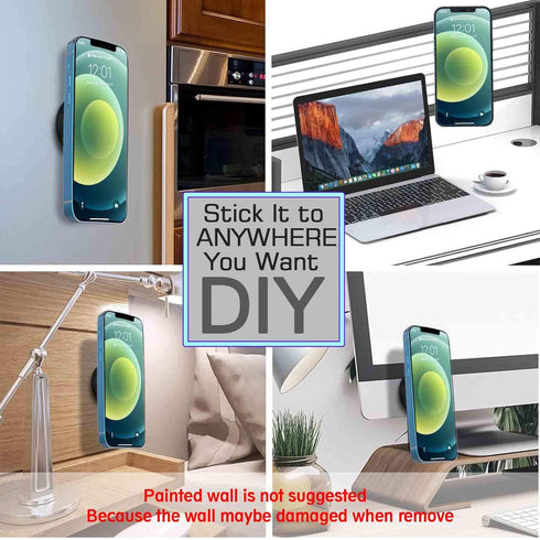 Magnetic Mag-Safe Car Wall Mount for iPhone 12/13/Pro/Pro Max - 2 Pack Magnet
