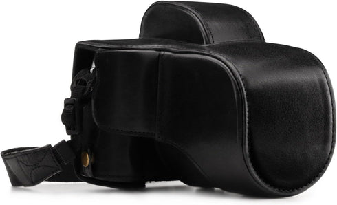 MegaGear Leather Camera Case for Fujifilm X-E3 with 23mm & 18-55mm Lens