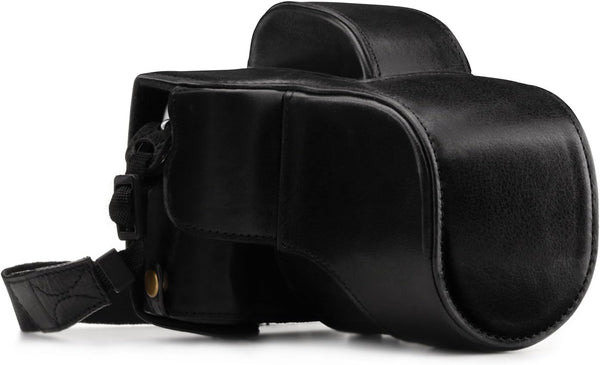 MegaGear Leather Camera Case for Fujifilm X-E3 with 23mm & 18-55mm Lens