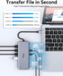 Selore USB C Docking Station Dual Monitor, 14 in 1 with 3 Monitors, 2 HDMI, VGA, 10G USB A/C Ports