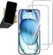 2PCS Glitter Screen Protector for iPhone 13/13 Pro/14, Diamond Bling Shiny Tempered Glass, 6.1 Inch