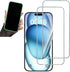 2PCS Diamond Bling Glitter Screen Protector for iPhone 14 Pro/15, 6.1" Tempered Glass, Sparkling Shine at Night.