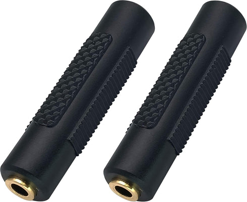 3.5mm Headphone Adapter, 4 Poles 3.5mm Female to Female Aux TRRS Stereo Audio Connector for Earphone, Laptop, Tablets